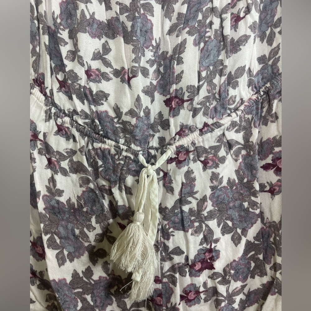 Honey Punch romper size small floral print tassel tie at waist - Picture 3 of 4